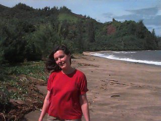 Liz on the beach