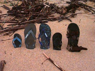 Shoes on the beach